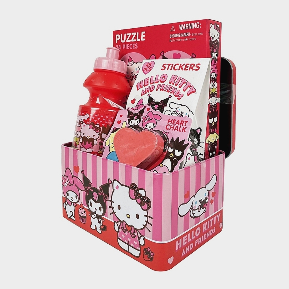 Hello Kitty Tin Box Gift Set - Valentines Day